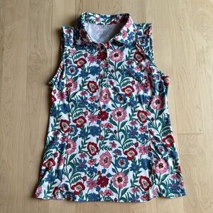 Vineyard Vines Floral Sleeveless Polo